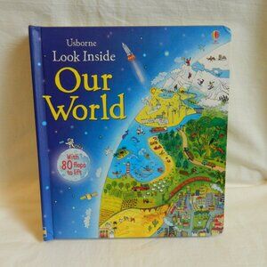 Usborne Look Inside Our World Hardcover Book with 80 flaps to lift